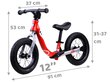 Līdzsvara velosipēds RoyalBaby Knight 12, sarkans цена и информация | Balansa velosipēdi | 220.lv