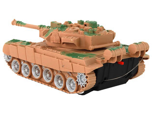 Tālvadības pults vadāms tanks Lean Toys, brūns cena un informācija | Attīstošās rotaļlietas | 220.lv