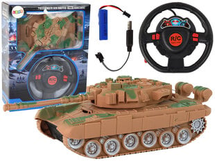 Tālvadības pults vadāms tanks Lean Toys, brūns cena un informācija | Attīstošās rotaļlietas | 220.lv