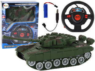 Tālvadības pults vadāms tanks Lean Toys, zaļš cena un informācija | Attīstošās rotaļlietas | 220.lv
