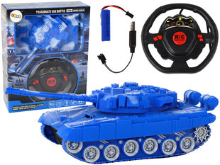 Tālvadības pults vadāms tanks Lean Toys, zils cena un informācija | Attīstošās rotaļlietas | 220.lv