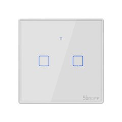 Smart slēdzis WiFi + RF 433 T2 EU TX Sonoff цена и информация | Электрические выключатели, розетки | 220.lv