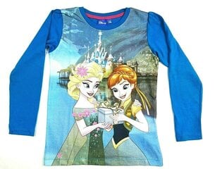 Футболка для девочек Frozen, синяя цена и информация | Рубашки для девочек | 220.lv