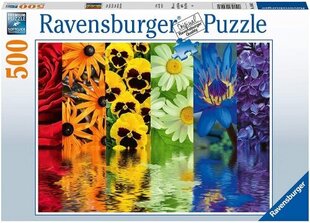 Ravensburger puzle 500 gab. Ziedu atspulgi cena un informācija | Puzles, 3D puzles | 220.lv