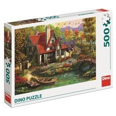 Dino puzle 500 gabali Lauku māja pie ezera cena un informācija | Puzles, 3D puzles | 220.lv