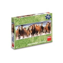 Пазл «Дино» панорамный 150 шт., лошади цена и информация | Пазлы | 220.lv