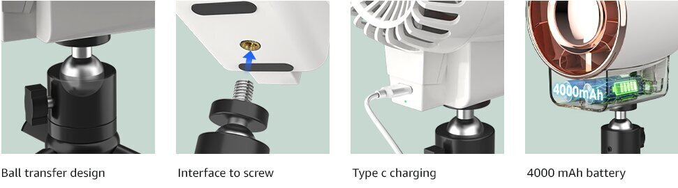 Elingmor Āra ventilators ar nelielu statīvu cena un informācija | Ventilatori | 220.lv