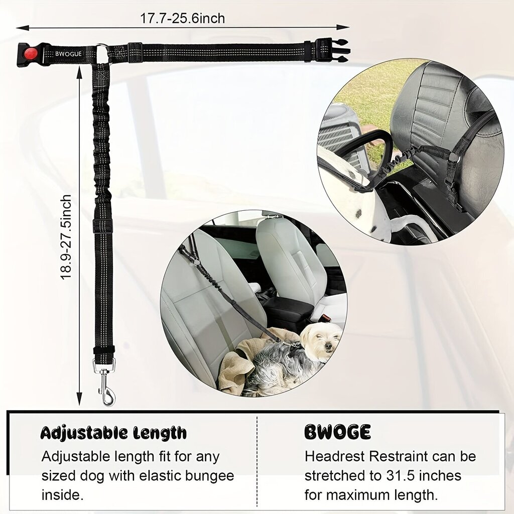 Dzīvnieku automašīnas drošības jostas, melnas cena un informācija | Ceļojumu piederumi | 220.lv