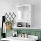 Sienas vannas istabas skapis ar spoguli, Songm Vas, balts цена и информация | Vannas istabas skapīši | 220.lv