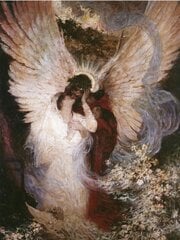 Gleznas Eņģeļa pieskāriens reprodukcija, 30cmx40cm цена и информация | Картины | 220.lv