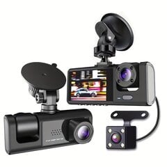 Trīs kameras automobiļa novērošanas ierīce cena un informācija | Auto video reģistratori | 220.lv