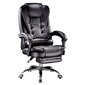 Rotary biroja krēsls kāju balstu, melns cena un informācija | Biroja krēsli | 220.lv