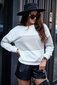 Džemperis sievietēm Carlotte, balts/bēšs cena un informācija | Sieviešu džemperi | 220.lv