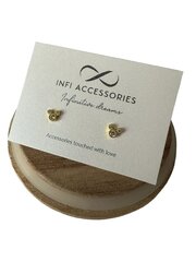 Женские серьги Infi Accessories Mini Hearts yellow цена и информация | Серьги | 220.lv