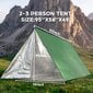 Atstarojoša, ūdensizturīga, ugunsdroša telts LYN, zaļa цена и информация | Teltis | 220.lv