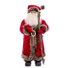 Ziemassvētku Nieciņš Sarkans Daudzkrāsains Polirezīns Audums 80 cm cena un informācija | Ziemassvētku dekorācijas | 220.lv