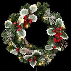 Ziemassvētku vainags PVC Daudzkrāsains 40 x 40 x 10 cm цена и информация | Искусственные елки | 220.lv
