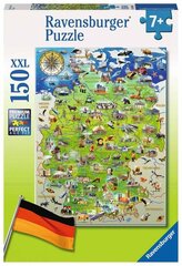 Puzle Ravensburger Vācijas valsts karte, 150 d. cena un informācija | Puzles, 3D puzles | 220.lv