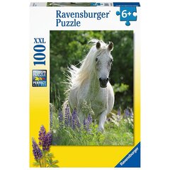 Пазл Ravensburger. 100 шт., белая лошадь цена и информация | Пазлы | 220.lv