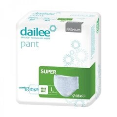 Autiņbiksītes Dailee Pant Premium Super L, 15gab. цена и информация | Подгузники, прокладки, одноразовые пеленки для взрослых | 220.lv