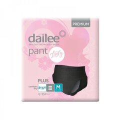 Autiņbiksītes melnas Dailee Pant Lady Premium Black Plus M, 15gab. цена и информация | Подгузники, прокладки, одноразовые пеленки для взрослых | 220.lv