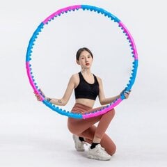 Vingrošanas stīpa Hula hop, 105 cm, zila/rozā цена и информация | Обручи, гимнастические палки | 220.lv