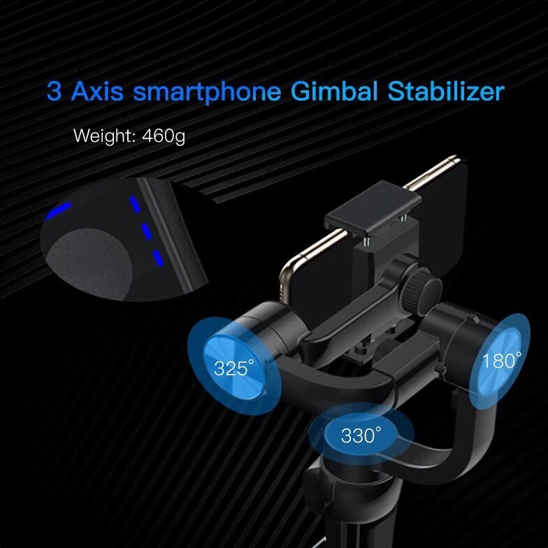 Gimbal 3 asu stabilizators telefonam LIVMAN S5B cena un informācija | Selfie Sticks | 220.lv