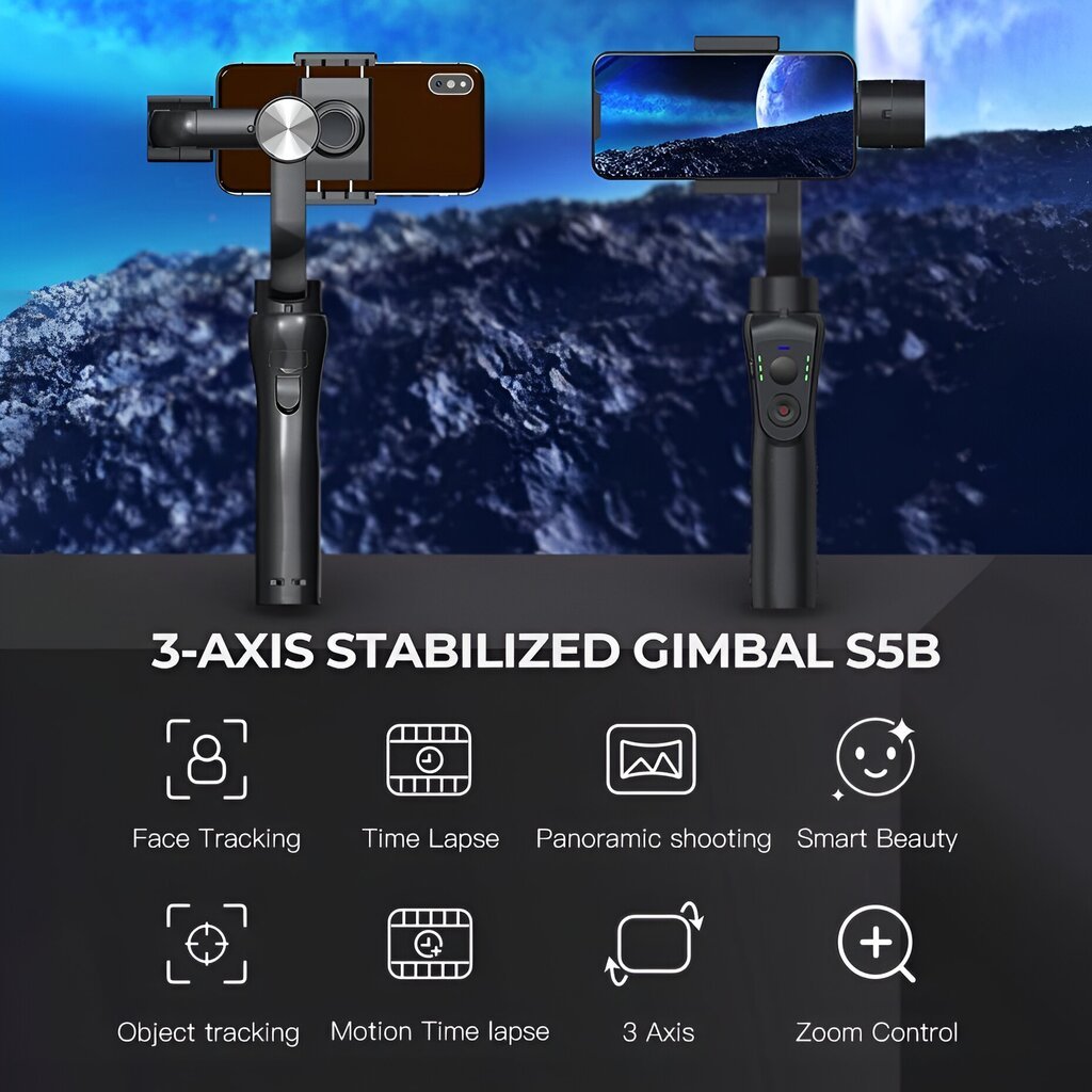 Gimbal 3 asu stabilizators telefonam LIVMAN S5B цена и информация | Selfie Sticks | 220.lv