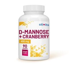 Uztura bagātinātājs Stivits D-mannoze 400 mg + Dzērvenes vegānu, N90 cena un informācija | Vitamīni, preparāti, uztura bagātinātāji imunitātei | 220.lv