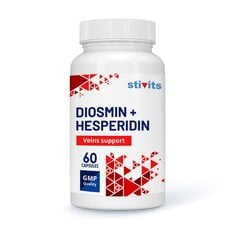 Uztura bagātinātājs Stivits Diosmīns 450 mg + Hesperidīns 50 mg vegānu, N60 cena un informācija | Vitamīni, preparāti, uztura bagātinātāji imunitātei | 220.lv