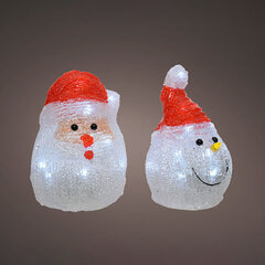 Dekoratīvās figūriņas Lumineo 491239 LED Santa Claus 10,5 x 10,5 x 15 cm cena un informācija | Ziemassvētku dekorācijas | 220.lv