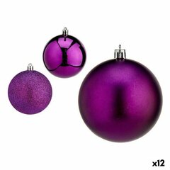 Ziemassvētku bumbiņu komplekts Violets 8 x 8 x 47 cm (12 gb.) цена и информация | Елочные игрушки | 220.lv