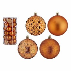 Набор новогодних шаров 8 cm Оранжевый PVC (4 штук) цена и информация | Елочные игрушки | 220.lv