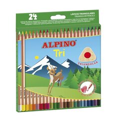 Krāsainie zīmuļi Alpino Pri, 24 krāsas cena un informācija | Modelēšanas un zīmēšanas piederumi | 220.lv
