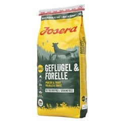Josera Poultry Trout беззерновой сухой корм для собак с птицей и форелью, 15 кг цена и информация | Сухой корм для собак | 220.lv