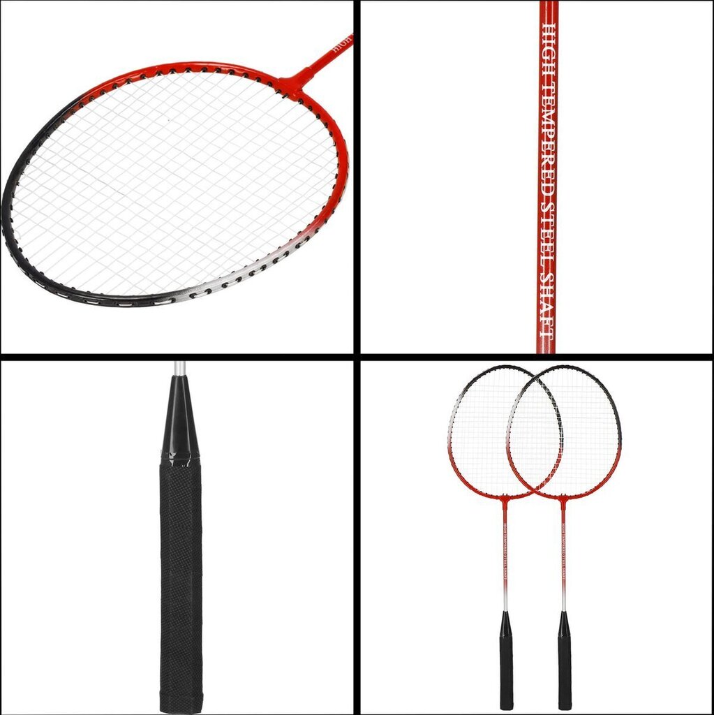 Badmintona komplekts Springos, 2 gab., melns/brūns/pelēks cena un informācija | Badmintons | 220.lv