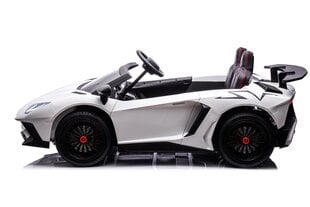 Двухместный детский электромобиль Lamborghini Aventador SV Strong vehicle, белый цена и информация | Электромобили для детей | 220.lv