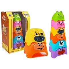 Piramīda mazuļiem Lean Toys Animals Cups цена и информация | Игрушки для малышей | 220.lv