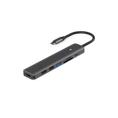 Aдаптер USB Type-C - HDMI, 3x USB Type-A, SD, TF, USB Type-C PD100W цена и информация | Адаптеры и USB разветвители | 220.lv