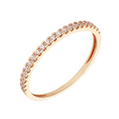 Золотое кольцо с цирконами Brasco 57526 цена и информация | Кольца | 220.lv
