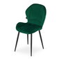 Krēsls - zaļš samts x 4 цена и информация | Virtuves un ēdamistabas krēsli | 220.lv