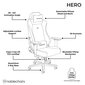 Noblechairs HERO ergonomisks krēsls (melns/balts) цена и информация | Biroja krēsli | 220.lv