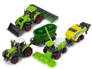 Lauksaimniecības transportlīdzekļu komplekts Lean Toys, 6 daļas cena un informācija | Rotaļlietas zēniem | 220.lv