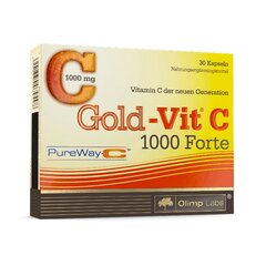 Uztura bagātinātājs Olimp Labs Gold-vit C 1000mg, 30kapsulas цена и информация | Витамины, пищевые добавки, препараты для хорошего самочувствия | 220.lv