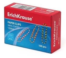 Saspraudes Zebra ErichKrause, 28 mm, 100 gab. cena un informācija | Kancelejas preces | 220.lv