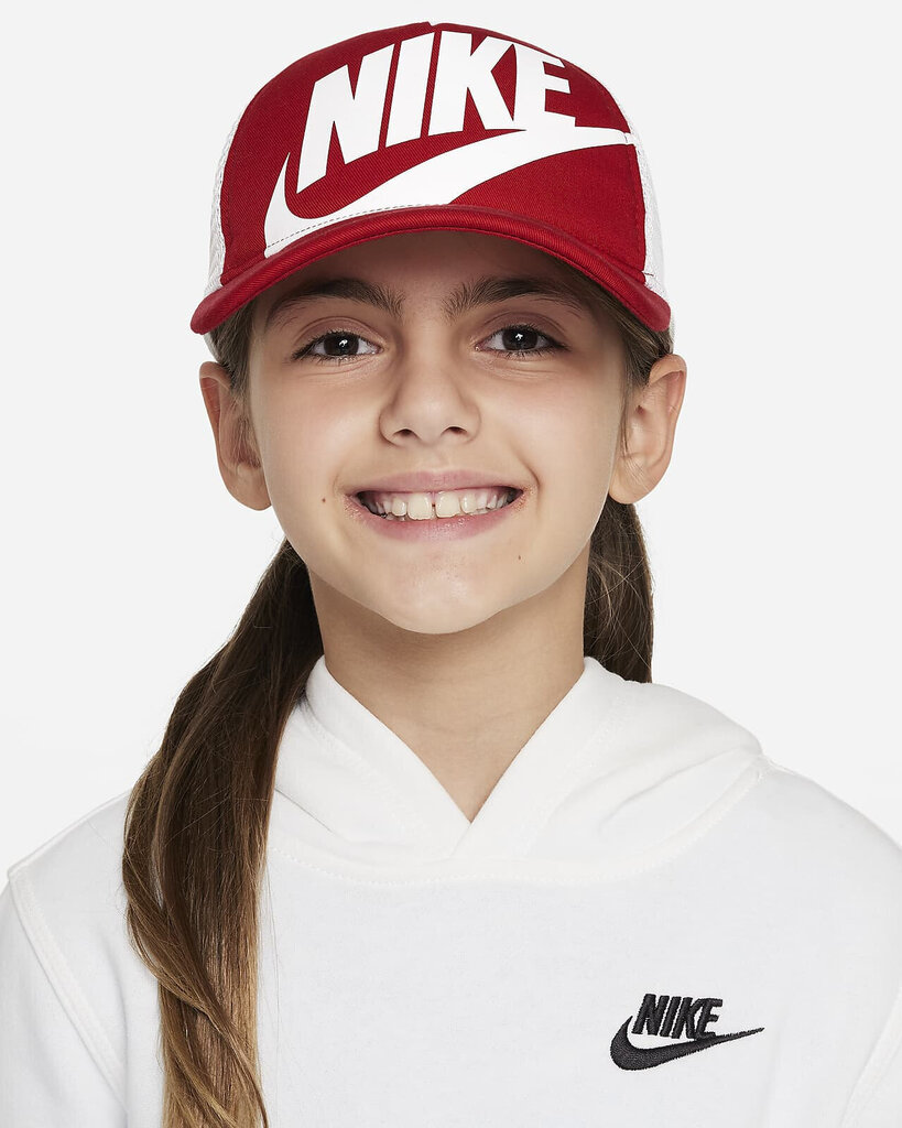 Nike cepure ar nagu bērniem K Nk Rise Cap Red White FB5363 687 cena un informācija | Bērnu aksesuāri | 220.lv