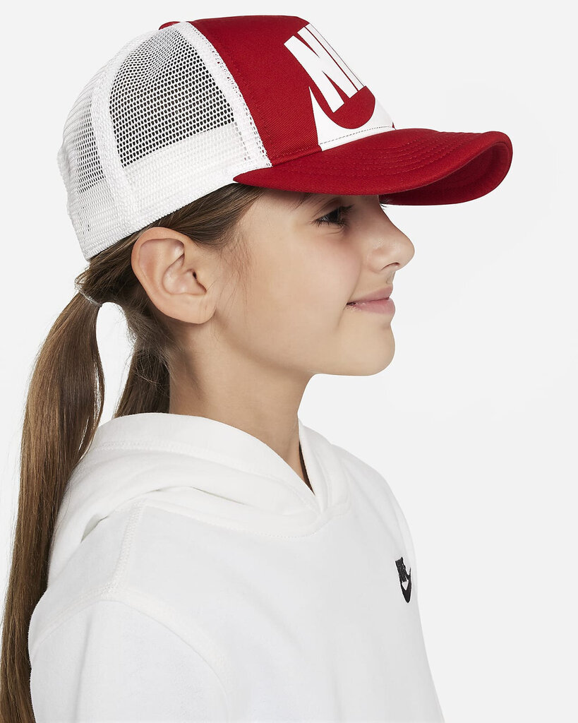 Nike cepure ar nagu bērniem K Nk Rise Cap Red White FB5363 687 cena un informācija | Bērnu aksesuāri | 220.lv