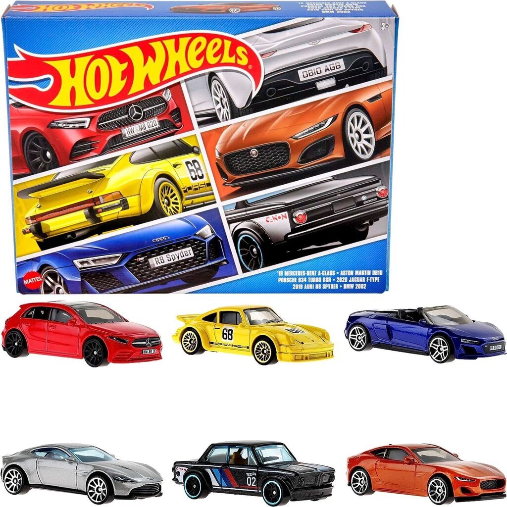 6 automašīnu komplekts Hot Wheels цена и информация | Rotaļlietas zēniem | 220.lv