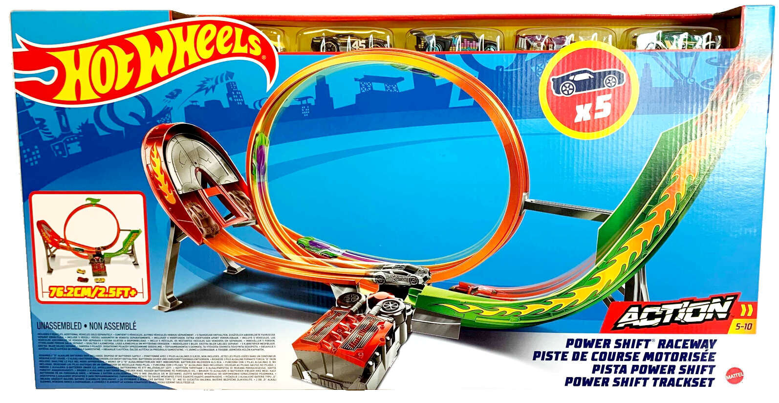 Trase ar automašīnām Power Shift Hot Wheels cena un informācija | Rotaļlietas zēniem | 220.lv