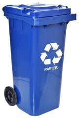Контейнер для мусора 120 л синий цена и информация | Мусорные баки | 220.lv
